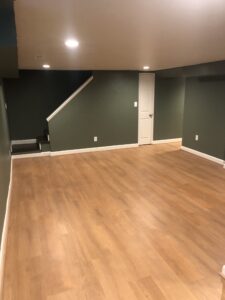 Basement Painting and LVP Flooring Installation in Ladue