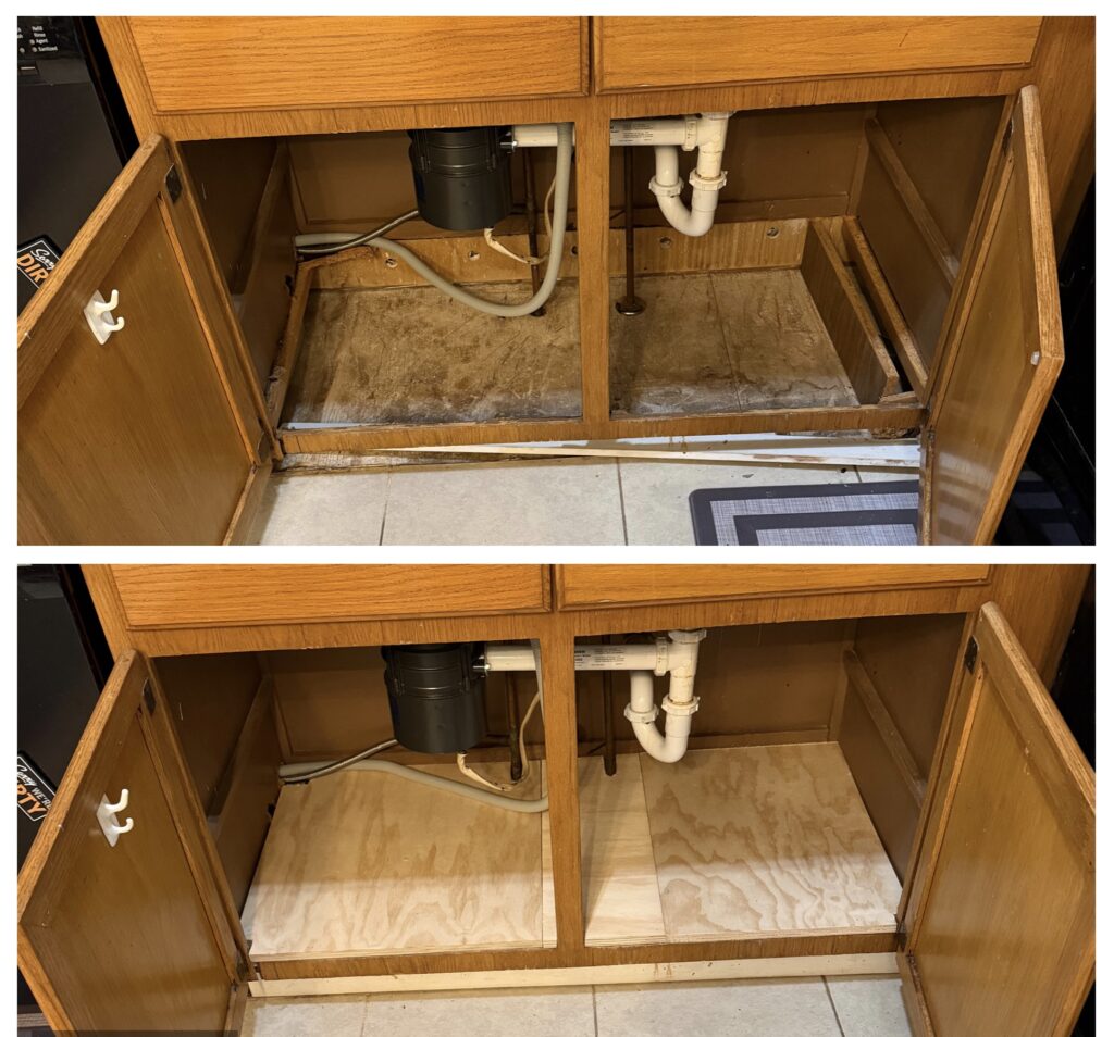Kitchen Cabinet Water Damage Repair in Chesterfield