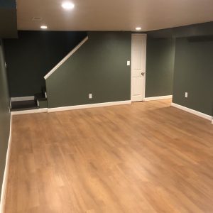 Basement Painting and LVP Flooring Installation in Ladue